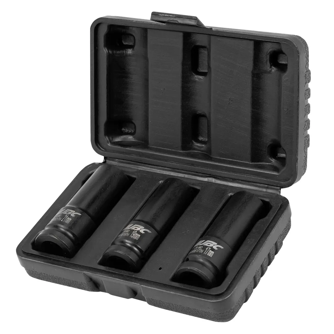 Набор ударных тонкостенных головок 17, 19, 21 мм 1/2'' 6-гр 3 пр JBC JBC-4032TH