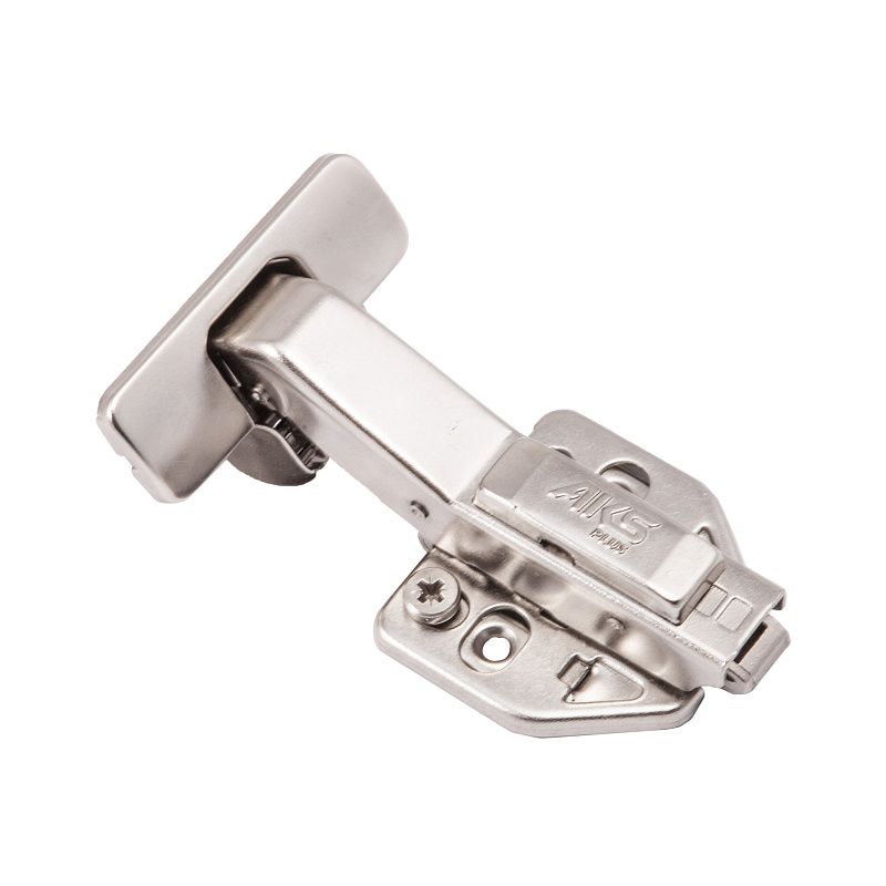 Петля угловая 45° с доводчиком 48мм h2 clip-on 3D, саморезы, заглушки, AKS PLUS 117010