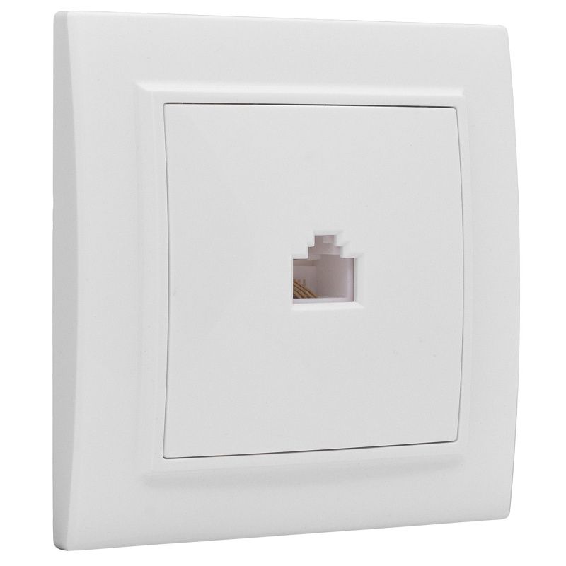 Минск Розетка RJ-45 1-местная СП белая EKF Basic ERK01-035-10