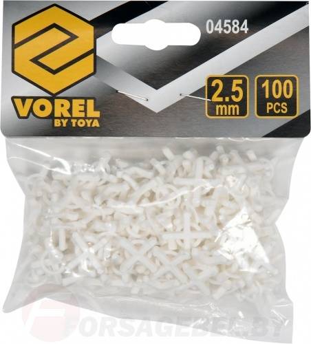 Крестики для плитки с ограничителем 2,5 мм 100 шт. Vorel 04584