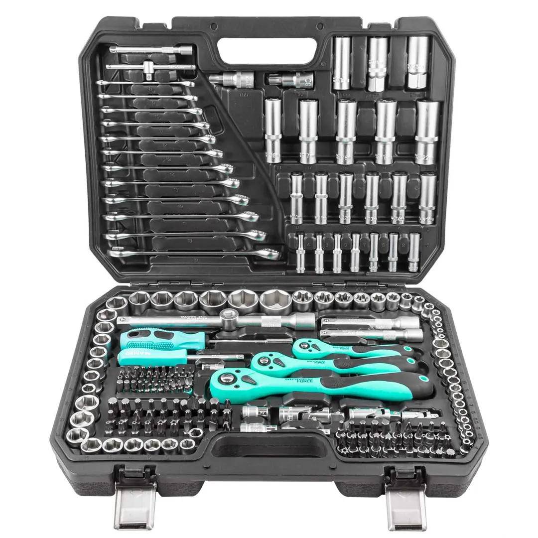 Набор инструментов 218 пр. 1/4"&3/8"&1/2", 6-гр. MAMEDFORCE MF-42182-5