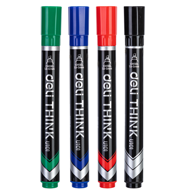 Набор маркеров перманентных "Think", 4 шт, ассорти