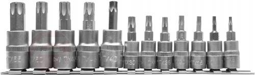 Набор головок-бит Torx 1/4''&3/8'' 12 пр. CrV Yato YT-04331