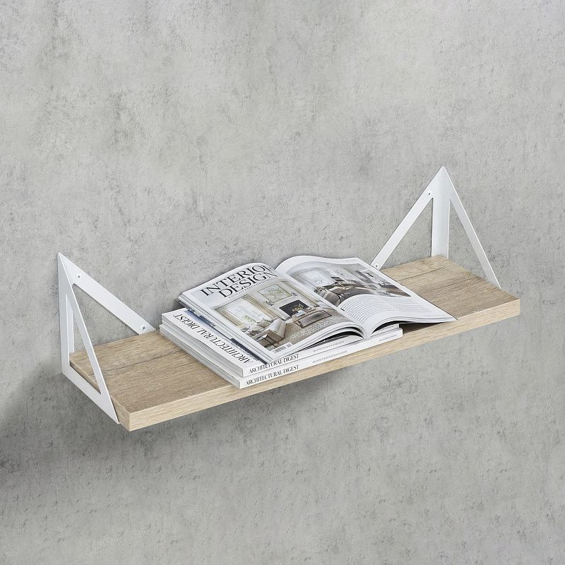 Полкодержатель мет. RISE 130*130*130*1.5 белый AKS 124295