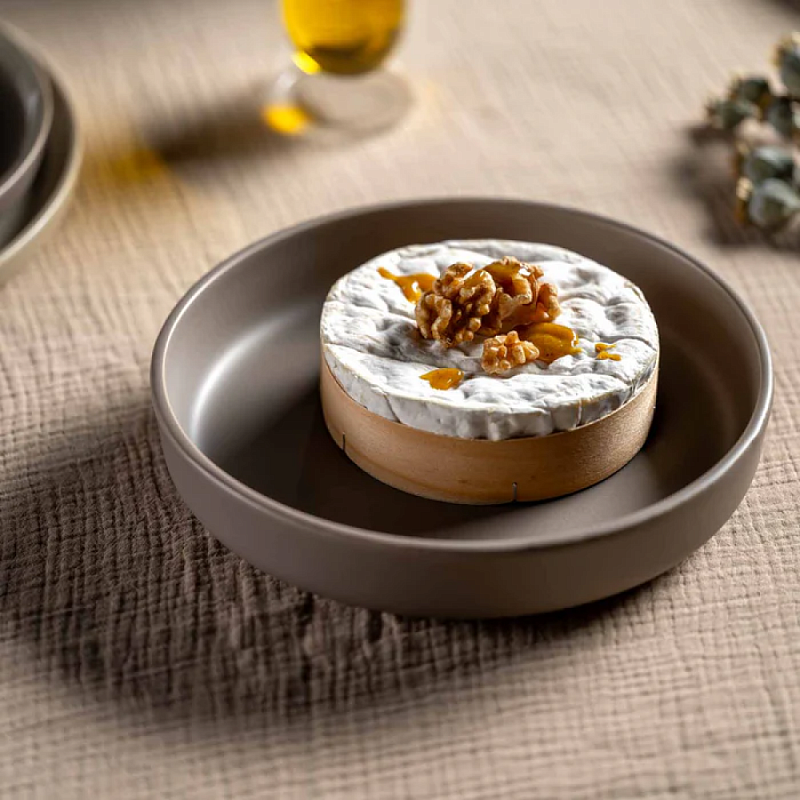 Тарелка керамическая "ROMA", 20 см, серо-коричневый