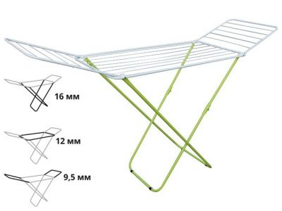 Сушилка для белья напольная, 18м, серия Bona, бело-зеленая, PERFECTO LINEA 46-011821