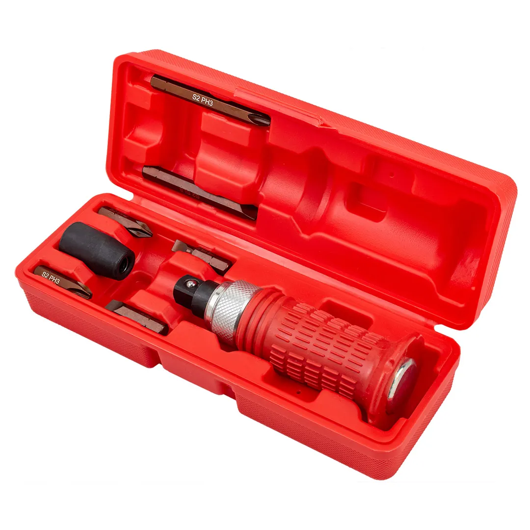 Отвертка ударная с набором бит и адаптером 8 пр ForceKraft FK-5064S