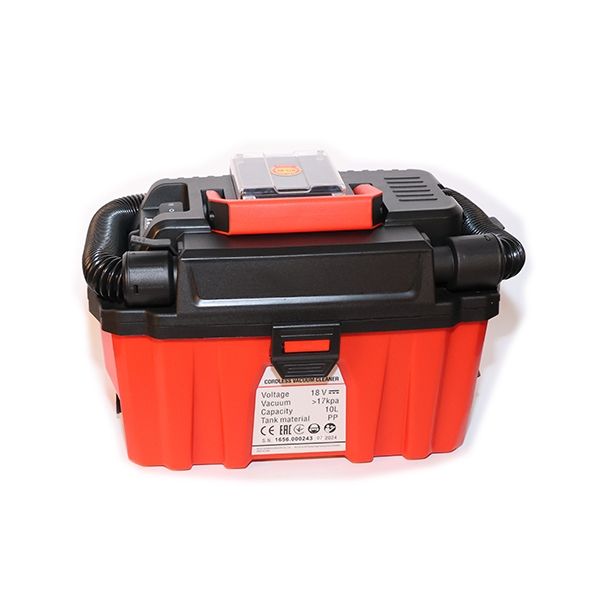 Аккумуляторный пылесос (картон, без аккум.), 18 В, 14А, бак 10 л, 15 мбар, бесщеточный двигатель Felisatti FT1656 Felisatti