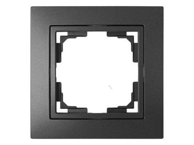 Рамка 1-местная графит, Уют, Bylectrica ЮЛИГ.735212.275-40гр