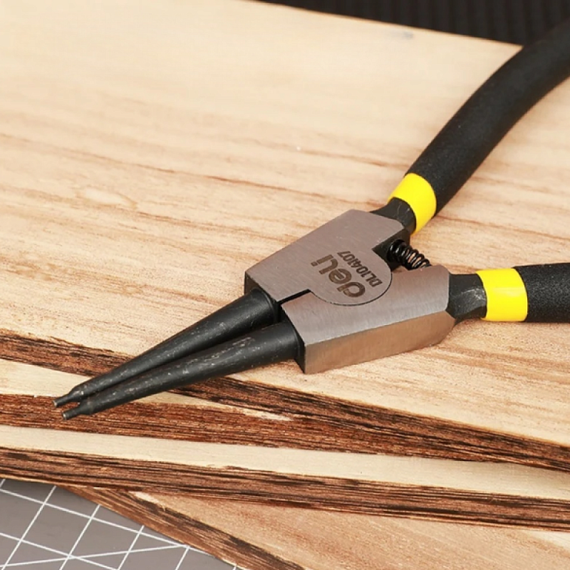 Съемник стопорных колец прямой на разжим 180 мм Deli YS EDL104107