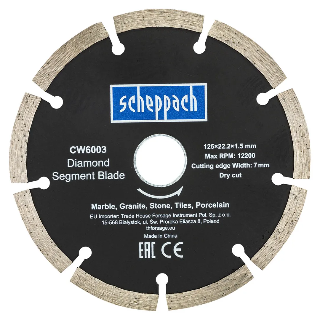 Алмазный отрезной круг 125х22,2х1,5 мм Scheppach Sch-CW6003