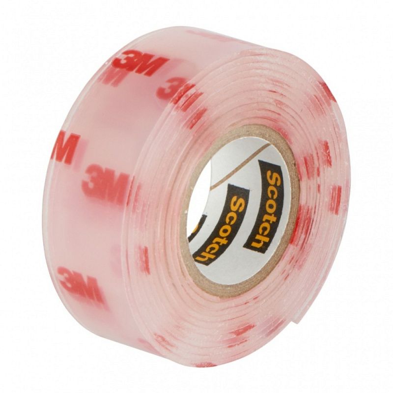 Клейкая лента монтажная прозрачная "3М Scotch", 19x1.5 мм/м