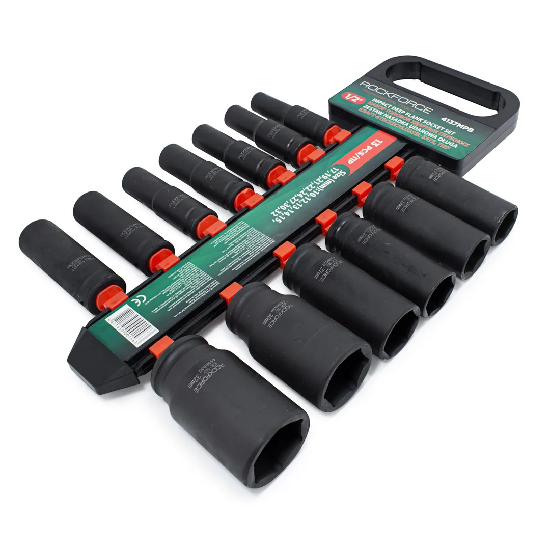 Набор головок ударных глубоких 10-32 мм 13 пр 1/2'' 6-гр RockForce RF-4137MPB