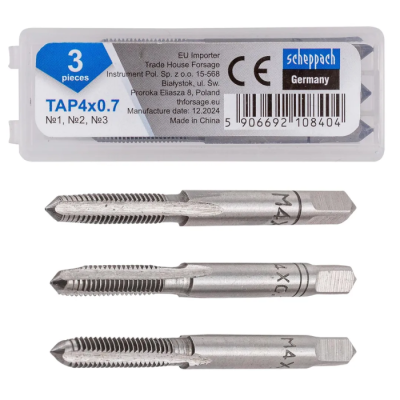Метчик M4x0,7 3 шт Scheppach Sch-TAP4x0,7