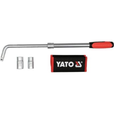 Ключ баллонный телескопический 17x19, 21x23 мм L385-530 мм Yato YT-08040