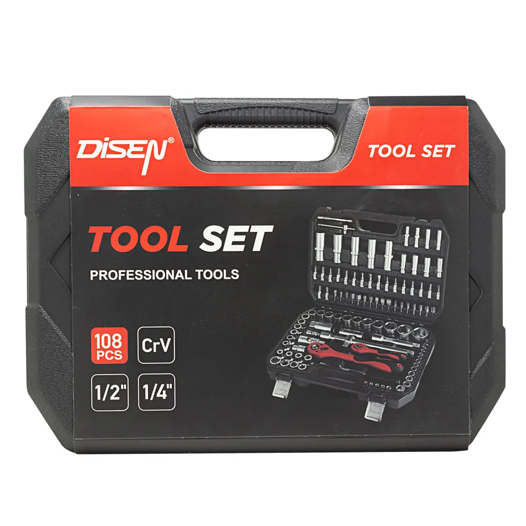Набор инструментов 108 пр. 1/4''&1/2'' 6-гр. DISEN DS-41082-5