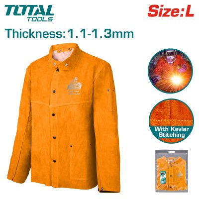 Куртка сварщика кожаный L TOTAL TSP20103