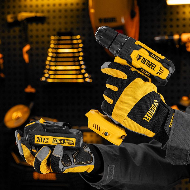 Дрель-шуруповерт аккумуляторная CDQ-20, Li-Ion, 20 В Denzel 26118