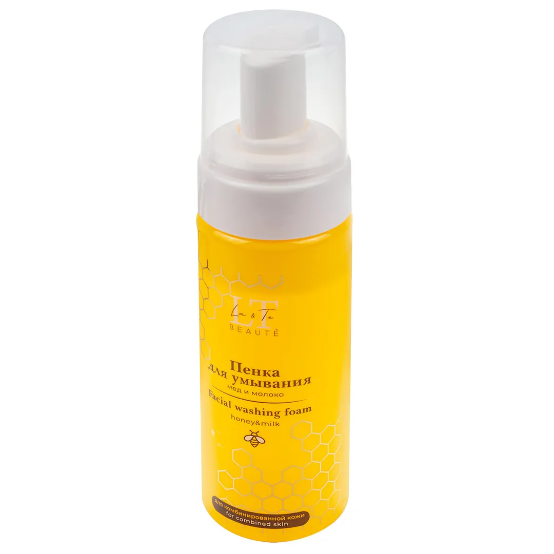 Пенка для умывания мед и молоко для комбинированной кожи La and Te beaute LT-1268