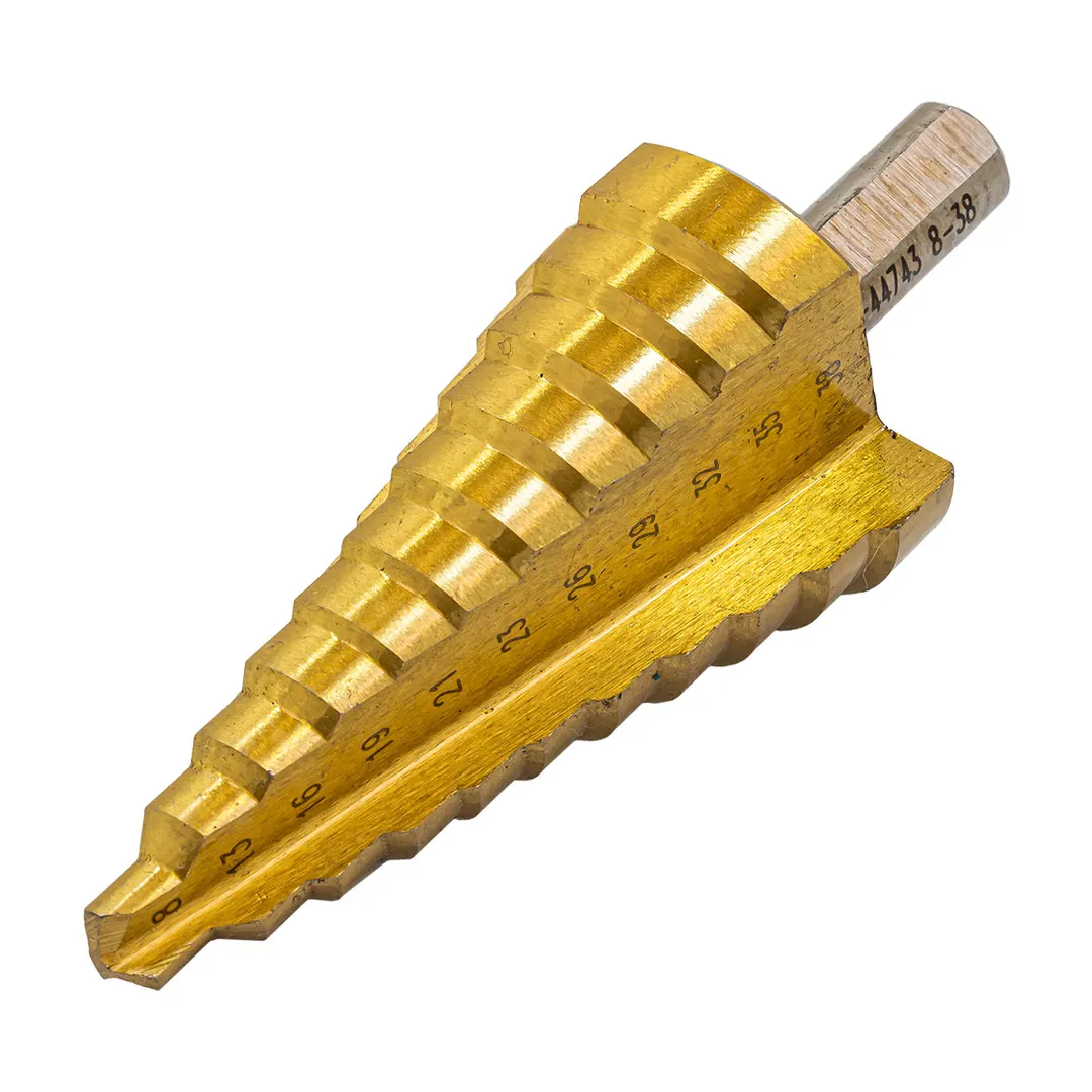 Сверло ступенчатое TIN HSS 4241, 8-38 мм Forsage F-44743