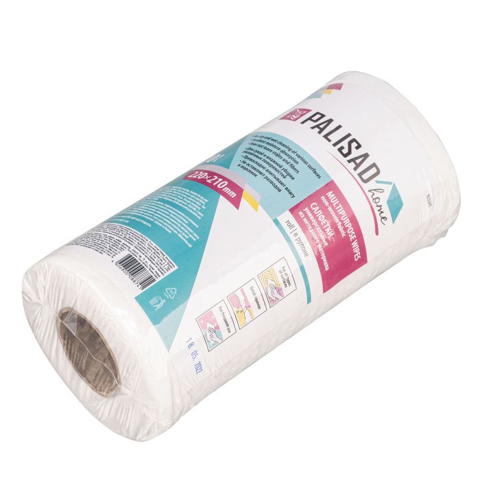 Салфетки универсальные из нетканого материала в рулоне, 220 x 210 мм, 70 шт, Home Palisad 923395