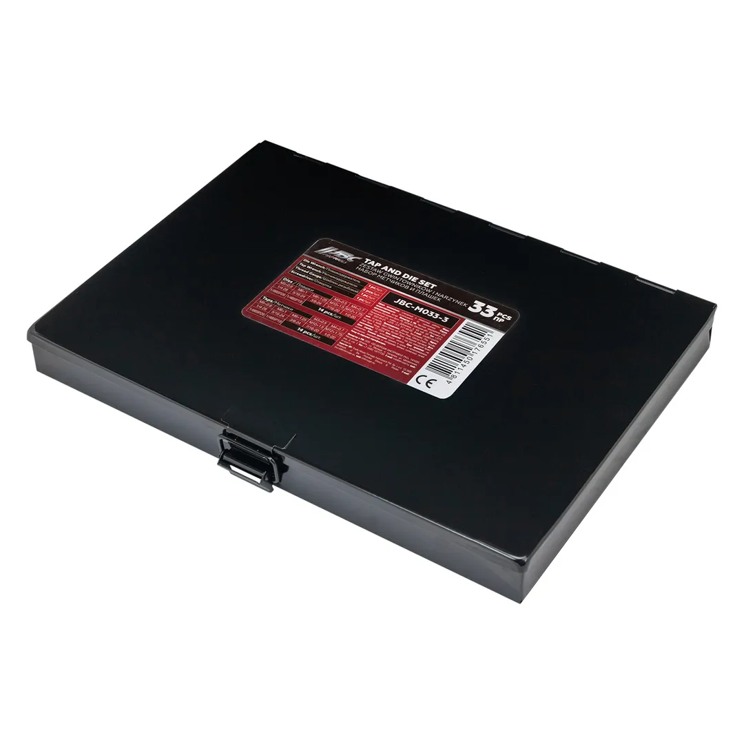 Набор метчиков и плашек 33 пр, метрических и дюймовых JBC JBC-M033-3