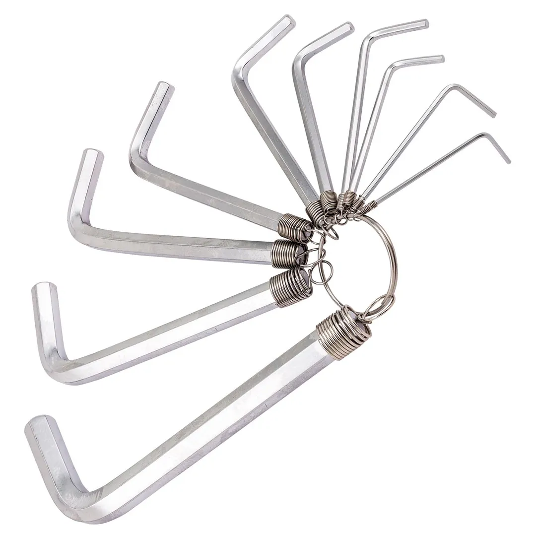 Набор Г-образных ключей HEX (6-гр) 1.5, 2, 2.5, 3-8, 10 мм 10 пр JCB JCB-5102R