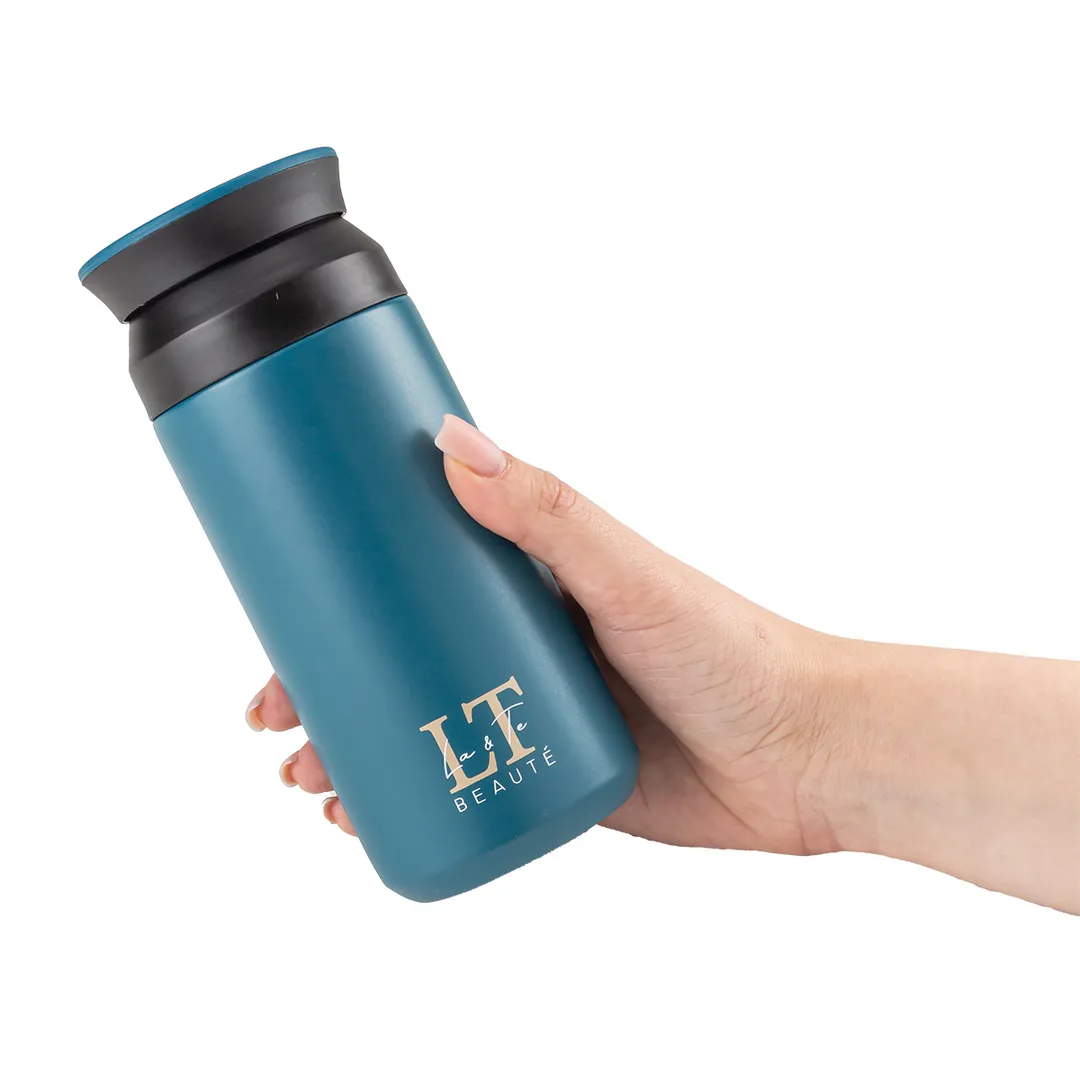 Термокружка 350 мл, нерж.сталь, горячее - до 6 часов, холодное - до 6 часов, цвет голубой La and Te beaute LT-350BL