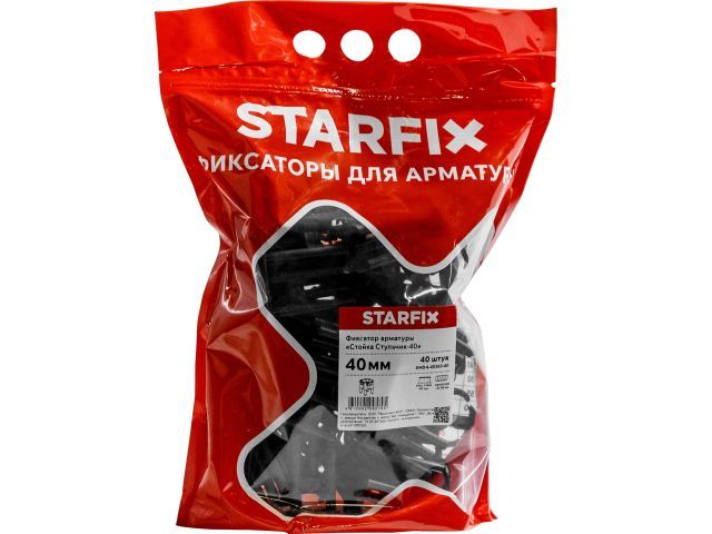 Фиксатор арматуры "Стойка/Стульчик-40" 6-18, 40 шт в дой-паке Starfix SMD4-45363-40