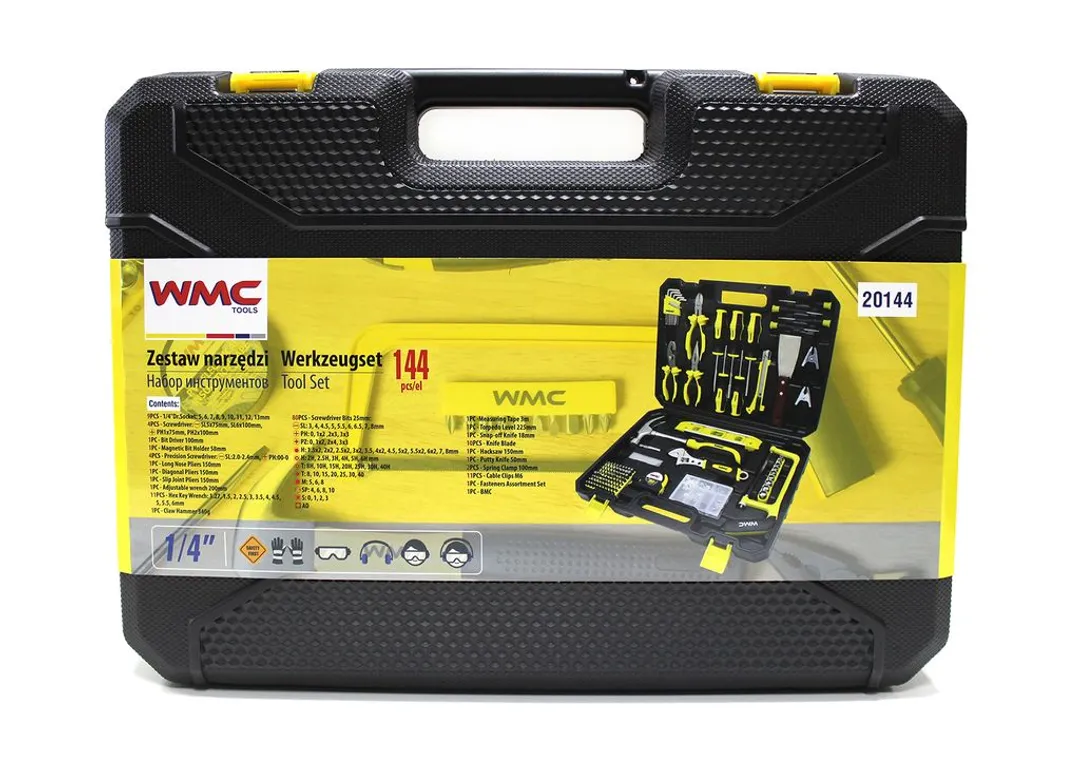 Набор инструментов 144 пр 1/4" 6-гр WMC TOOLS
