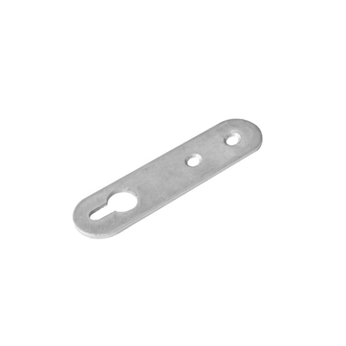 Пластинка зацепная 67*15*40*1,0 белый цинк (большое отверстие сверху) (уп/200шт) AKS 76071