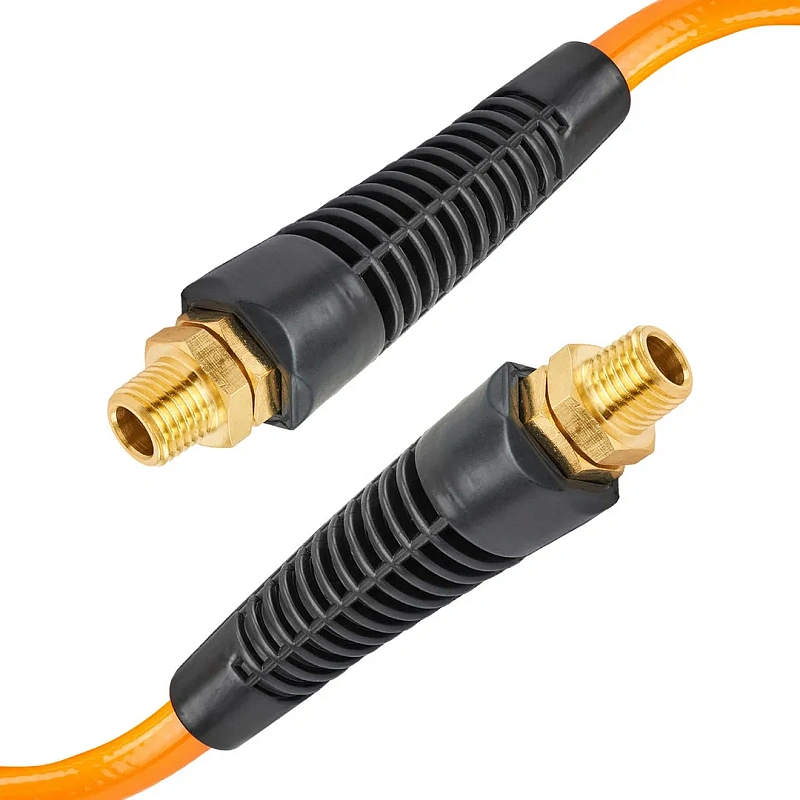 Шланг витой полиуретановый 12х8 мм, 7.5 м, с резьбовыми наконечниками 1/4'' Partner PA-AHC-48D