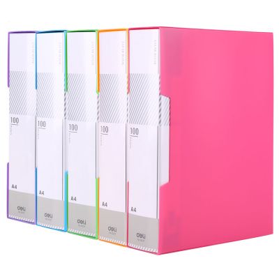 Папка с файлами "Deli", 100 карманов, ассорти