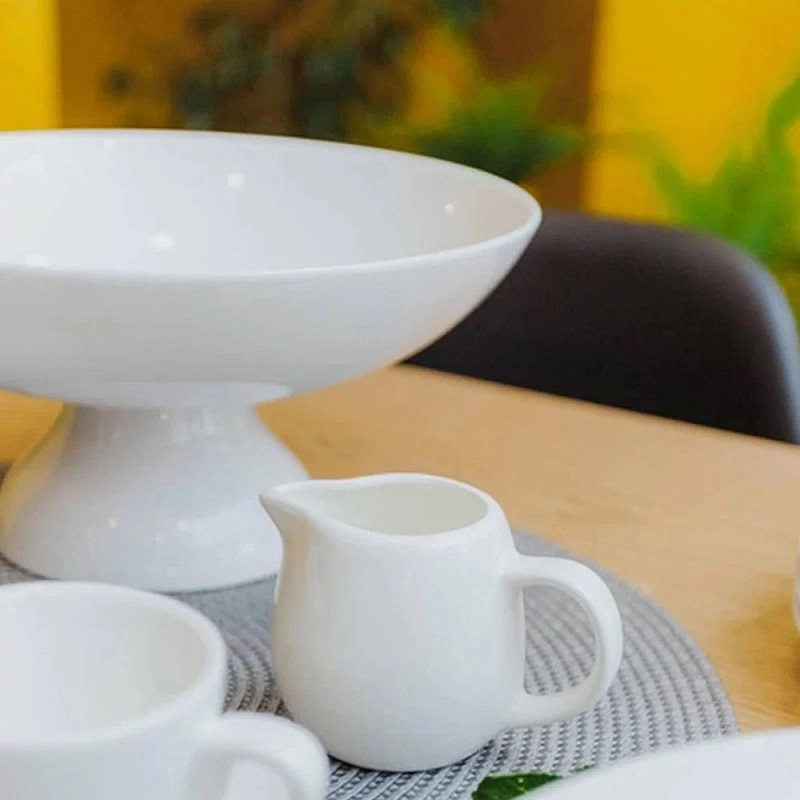 Ваза для фруктов "WL-996126/1C Olivia", 24x11.5 см, фарфор, белый