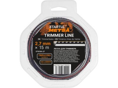 Леска Ø2.7 мм, 15 м зубчатый квадратное сечение TRIPLE PRO STARTUL METSA ST6164-27