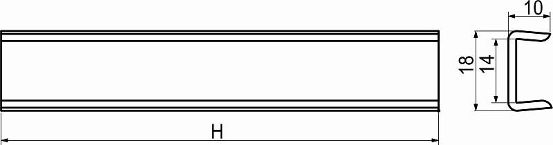 Заглушка к цоколю мебельному ПВХ h100, орех экко RU 54310