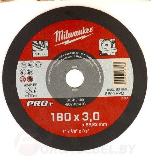 Диск отрезной по металлу 180/3 мм. SC 41/180 Milwaukee 4932451493