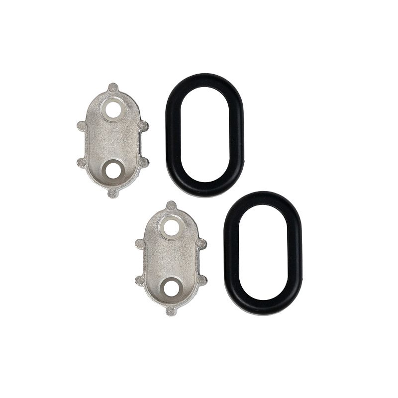 Держатель, розетка, трубы овальной 30*15, черный матовый AKS 113716