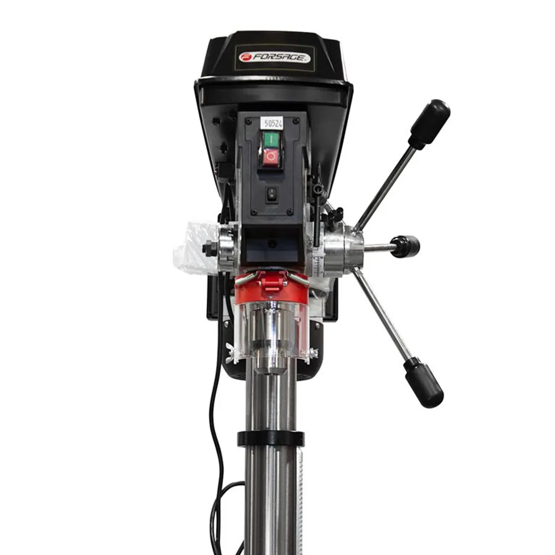 Станок сверлильный напольный 220В, 750Вт, 260-3000об/мин, диаметр сверла - 3-16 мм, 12 скоростей Forsage F-DP39020F