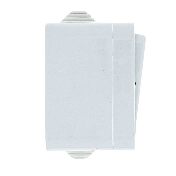 Прага Выключатель 1-клавишный 10А IP44 белый EKF EKV10-021-10-44