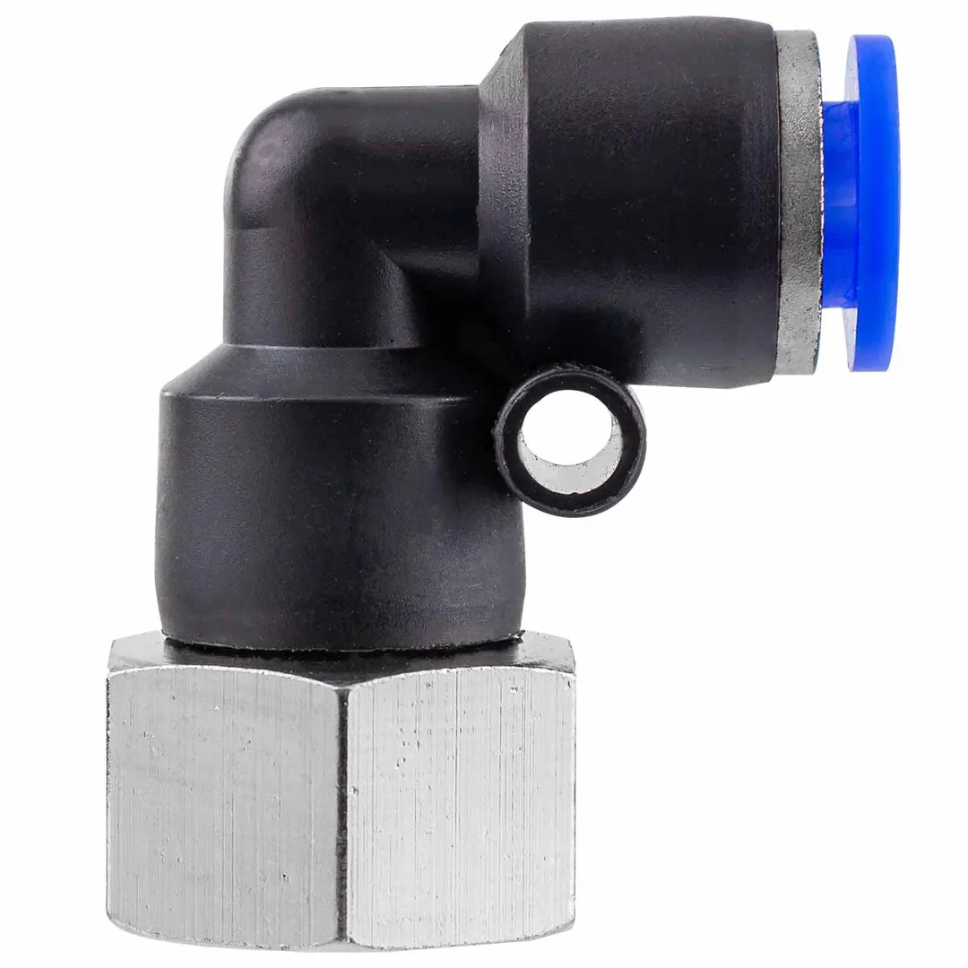 Фитинг угловой для пластиковых трубок 6 мм-внутренняя резьба 1/4'' Forsage F-SPLF06-02