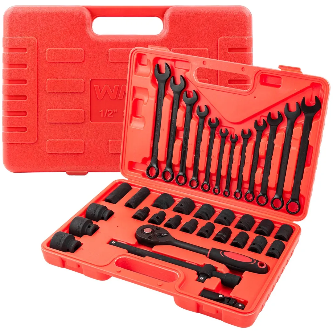 Набор ударных головок 37 пр. 1/2'' 6-гр. 8-32 мм WMC TOOLS WMC-4037