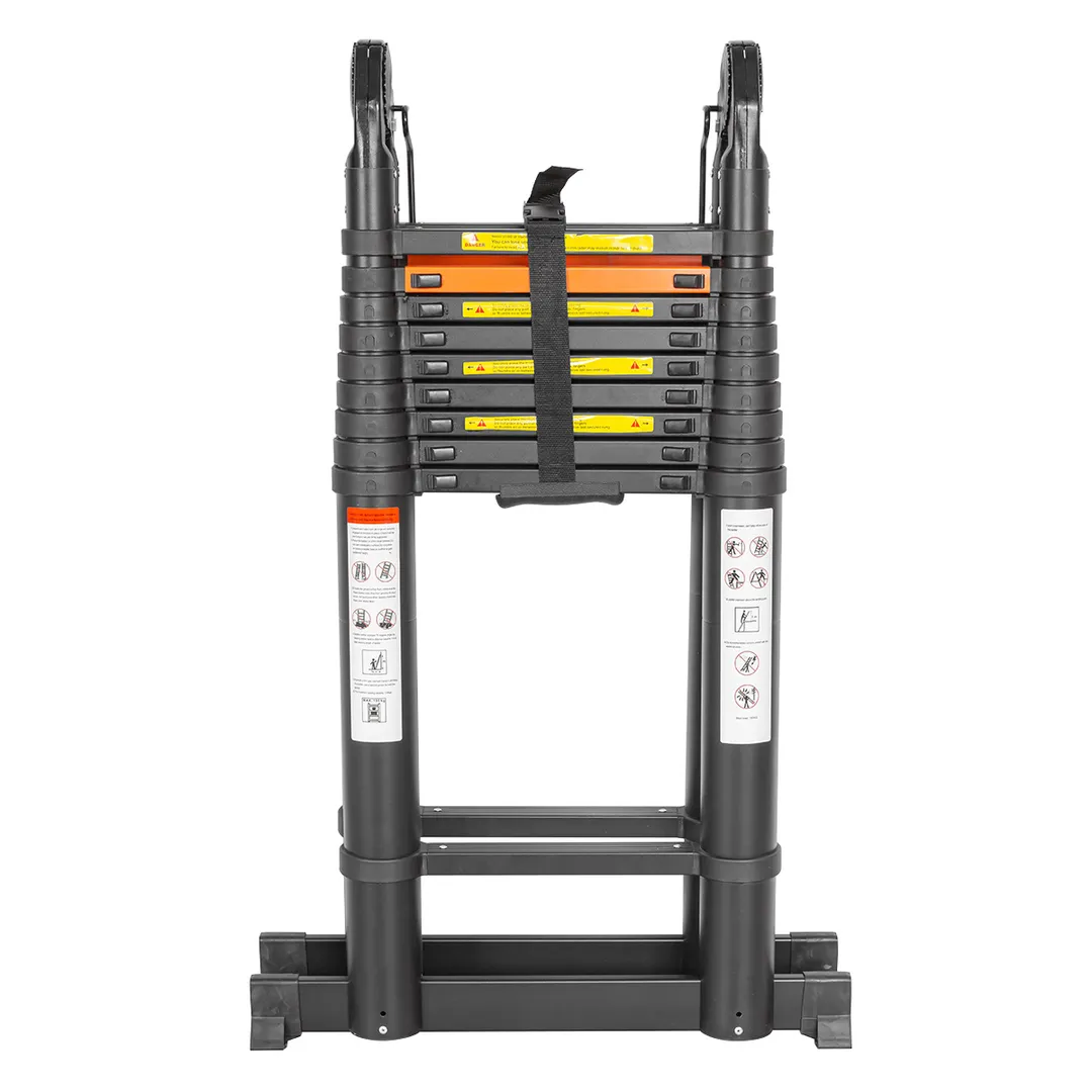 Лестница-стремянка телескопическая алюм. бытовая 4+4м, 10+10 ступ. RockForce RF-UP400-M