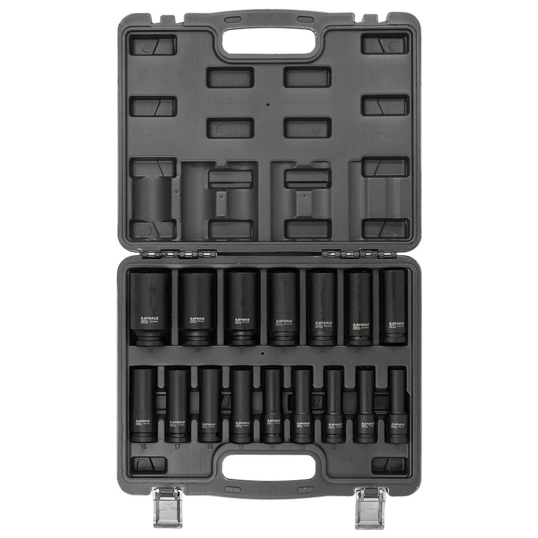 Набор головок ударных глубоких 10-32 мм 1/2'' 6-гр 16 пр ILOforce IF-4167-5MPB