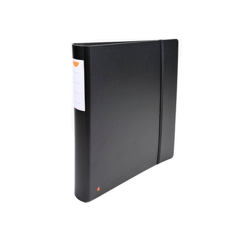 Папка на кольцах с блокнотом "Exactive", 4 кольца, черный