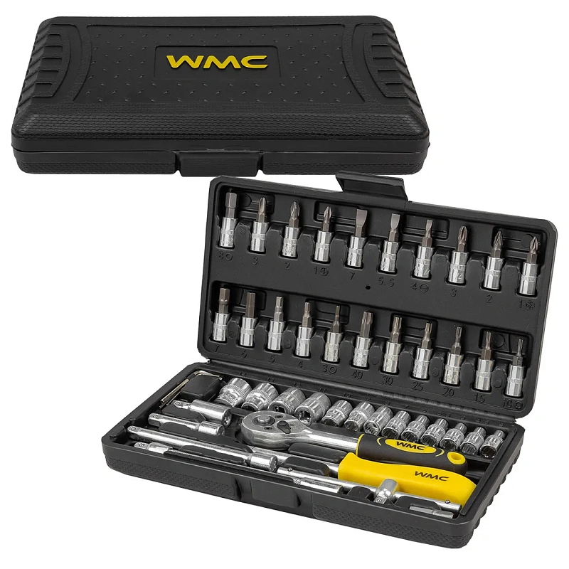 Набор инструментов 46 пр. 1/4", 6-гр., 4-14 мм WMC TOOLS WMC-2462-5(New)