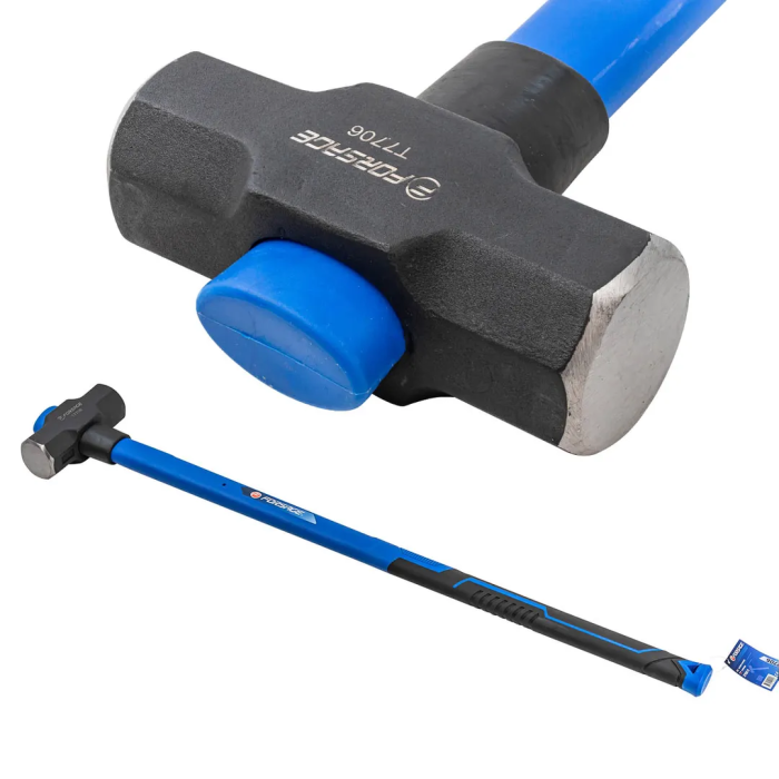 Кувалда 2,7 кг с фиберглассовой ручкой и резиновой противоскользящей накладкой, L ручки-800 мм Forsage F-T7706