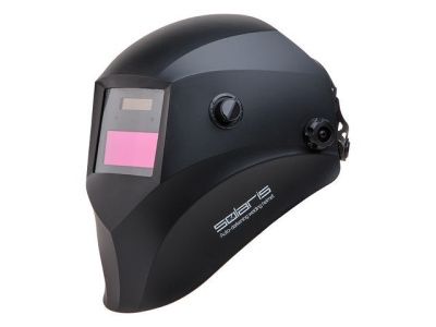 Маска сварщика с самозатемняющимся светофильтром, черный, шлифовка, сменная батарея Solaris ASF440S.MBK