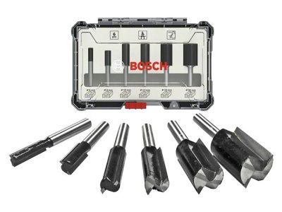 Набор пазовых фрез по дереву хв 6 мм (6 шт) BOSCH (2607017465)