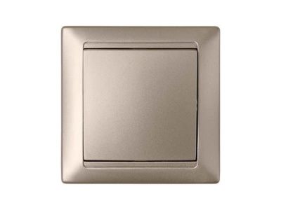 Выключатель 1 клав. (cкрытый, 10А) шампань, Стиль, Bylectrica С110-801шамп